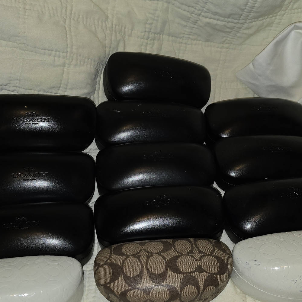 Coach Black and Brown Eyeglass Cases Set